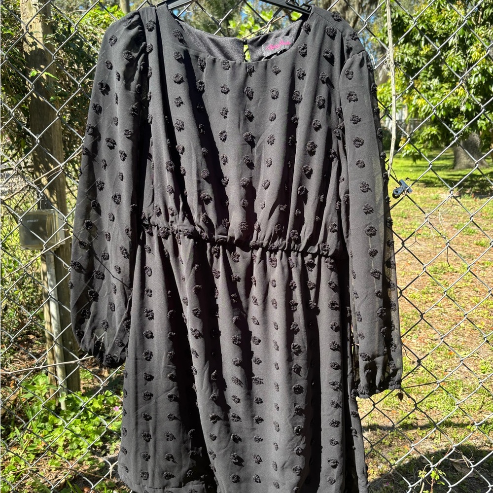 Hanna Nicole Black Longsleeve Womens Dress